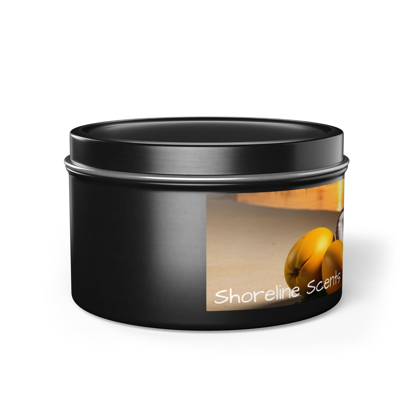 Mango + Coconut Scented Rustic Tin Candle