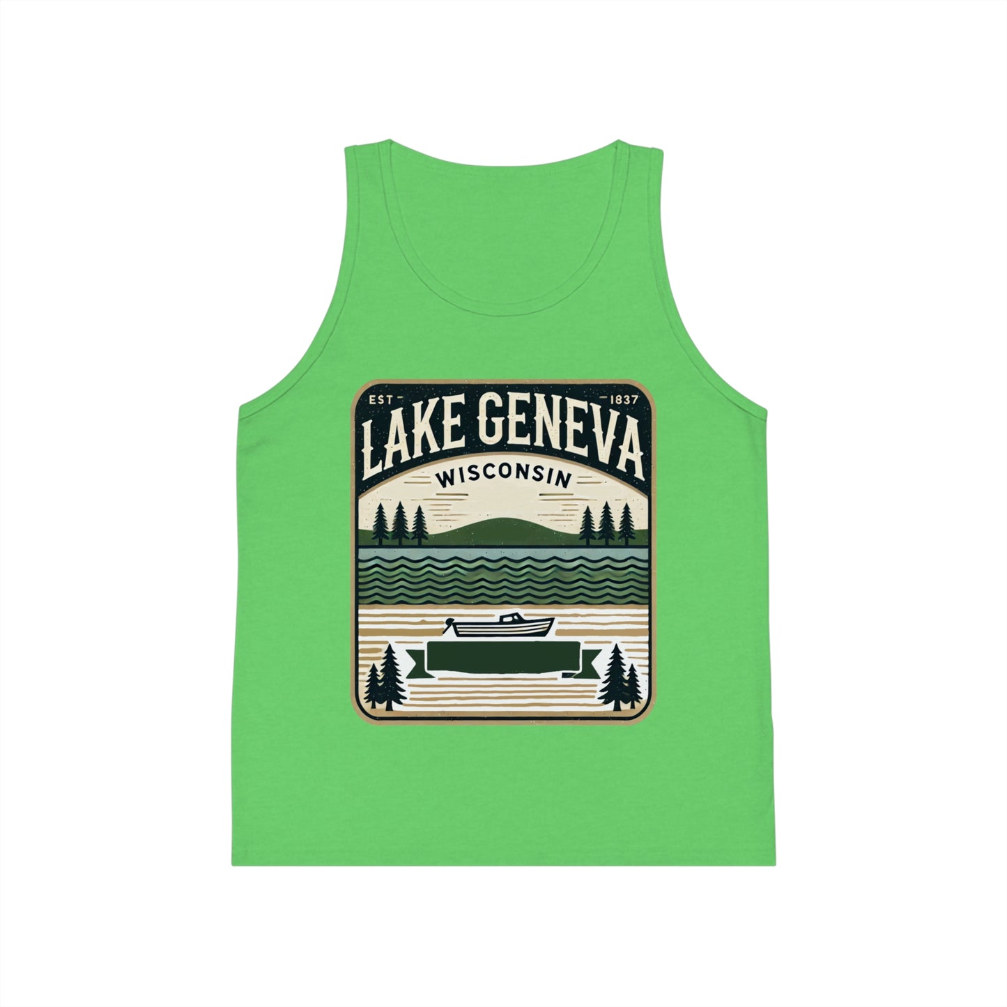Vintage Lake Geneva Unisex Kids Jersey Tank Top