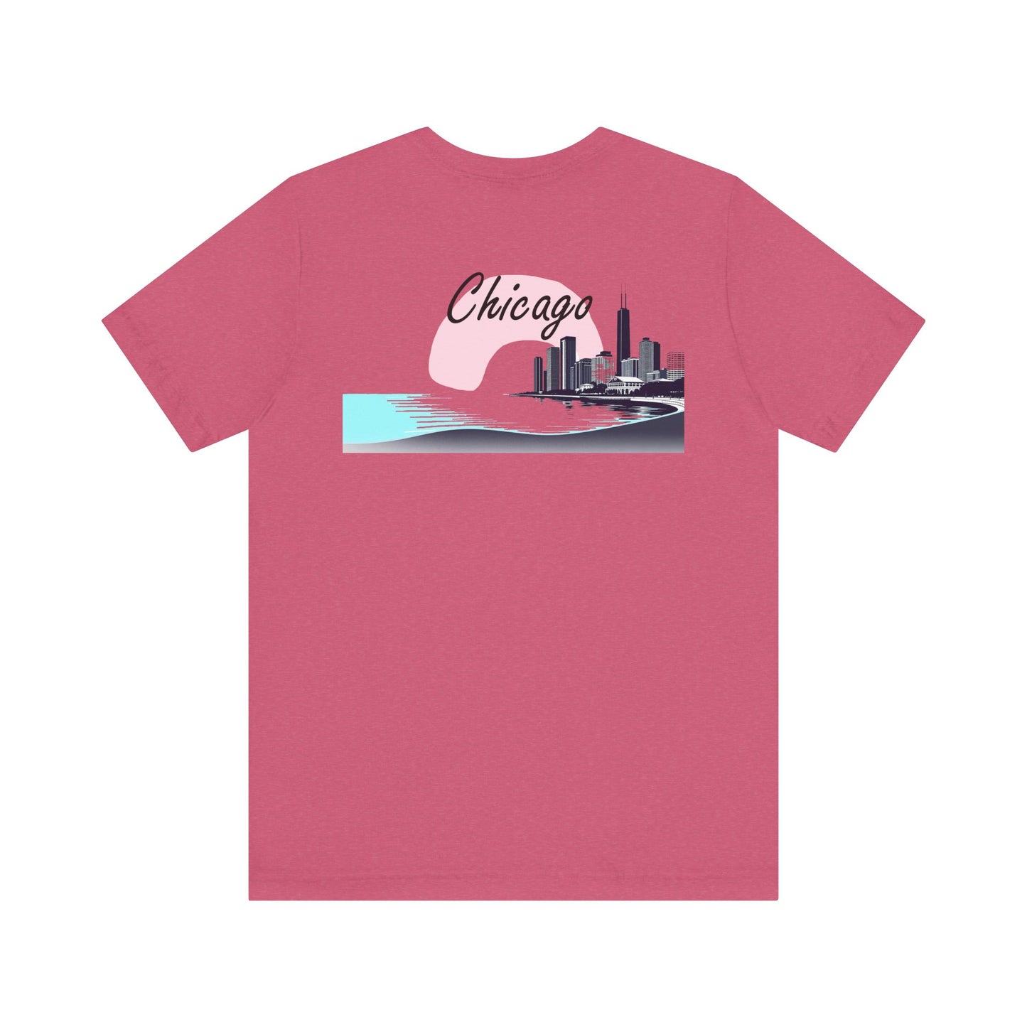 Elegant Chicago Skyline Unisex Jersey Short Sleeve Tee
