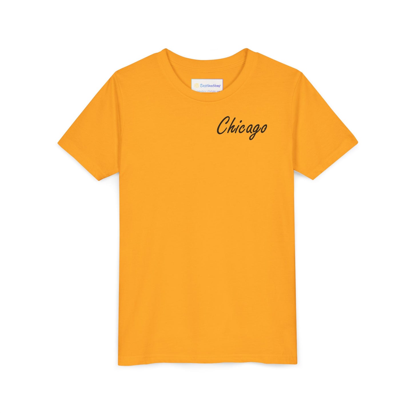 Elegant Chicago Skyline Unisex Youth Short Sleeve Tee