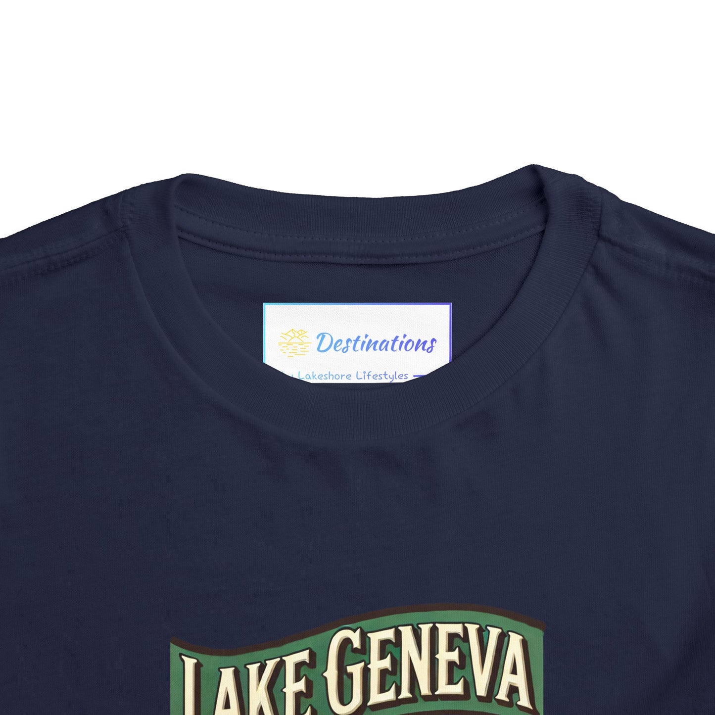 Retro Lake Geneva Unisex Toddler Short Sleeve Tee
