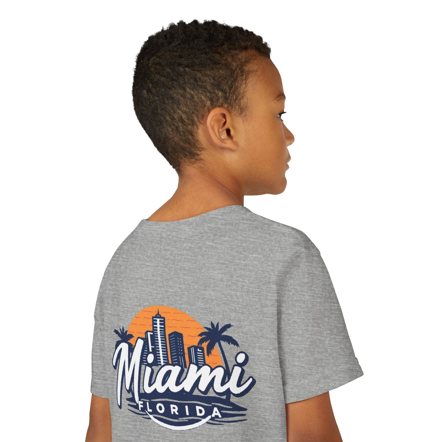 Retro Miami Unisex Youth Short Sleeve Tee