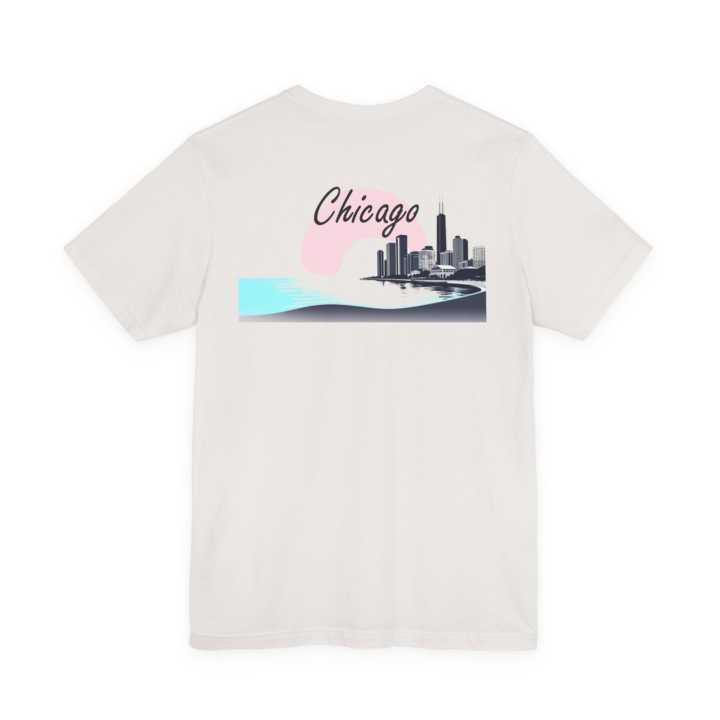 Elegant Chicago Skyline Unisex Jersey Short Sleeve Tee