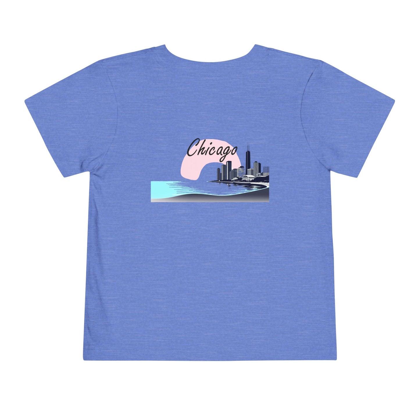 Elegant Chicago Skyline Unisex Toddler Short Sleeve Tee