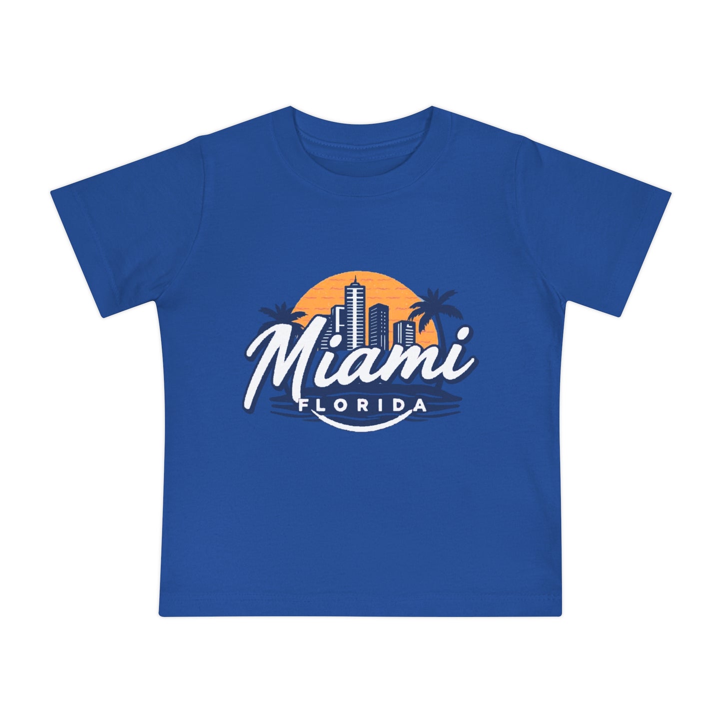 Retro Miami Unisex Baby Short Sleeve T-Shirt