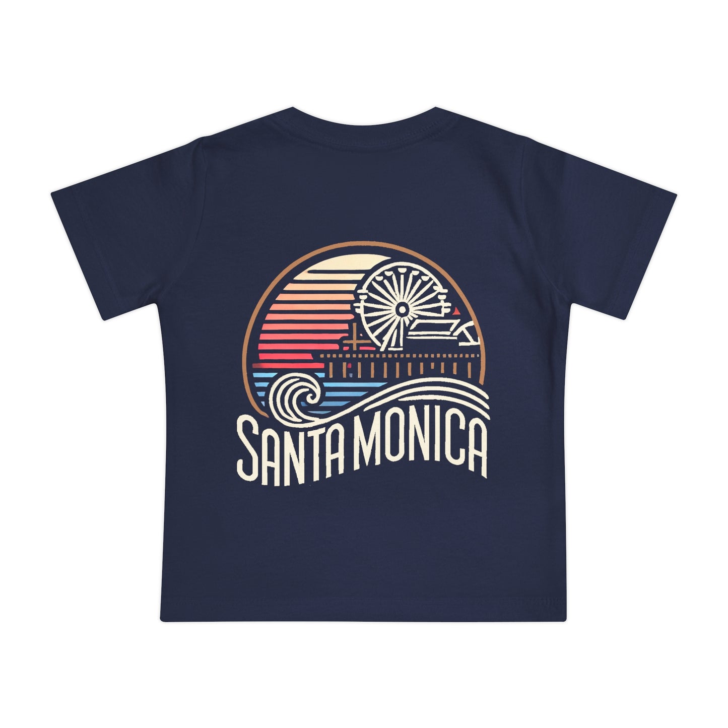 Vibrant Santa Monica Unisex Baby Short Sleeve T-Shirt