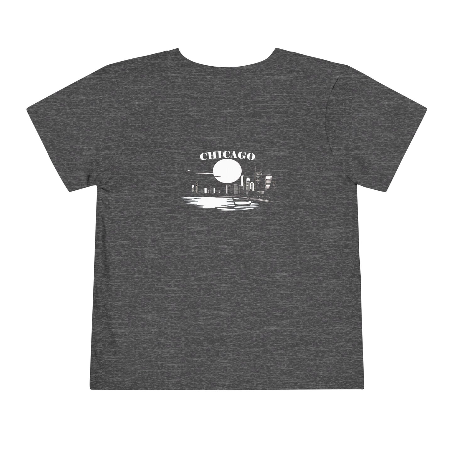 Mystery Noir Chicago Skyline Sunset Unisex Toddler Short Sleeve Tee