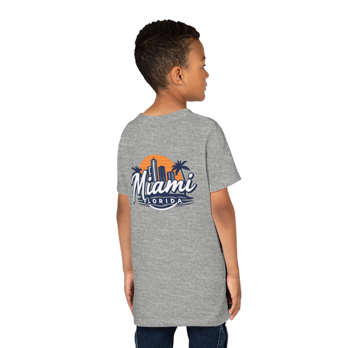 Retro Miami Unisex Youth Short Sleeve Tee