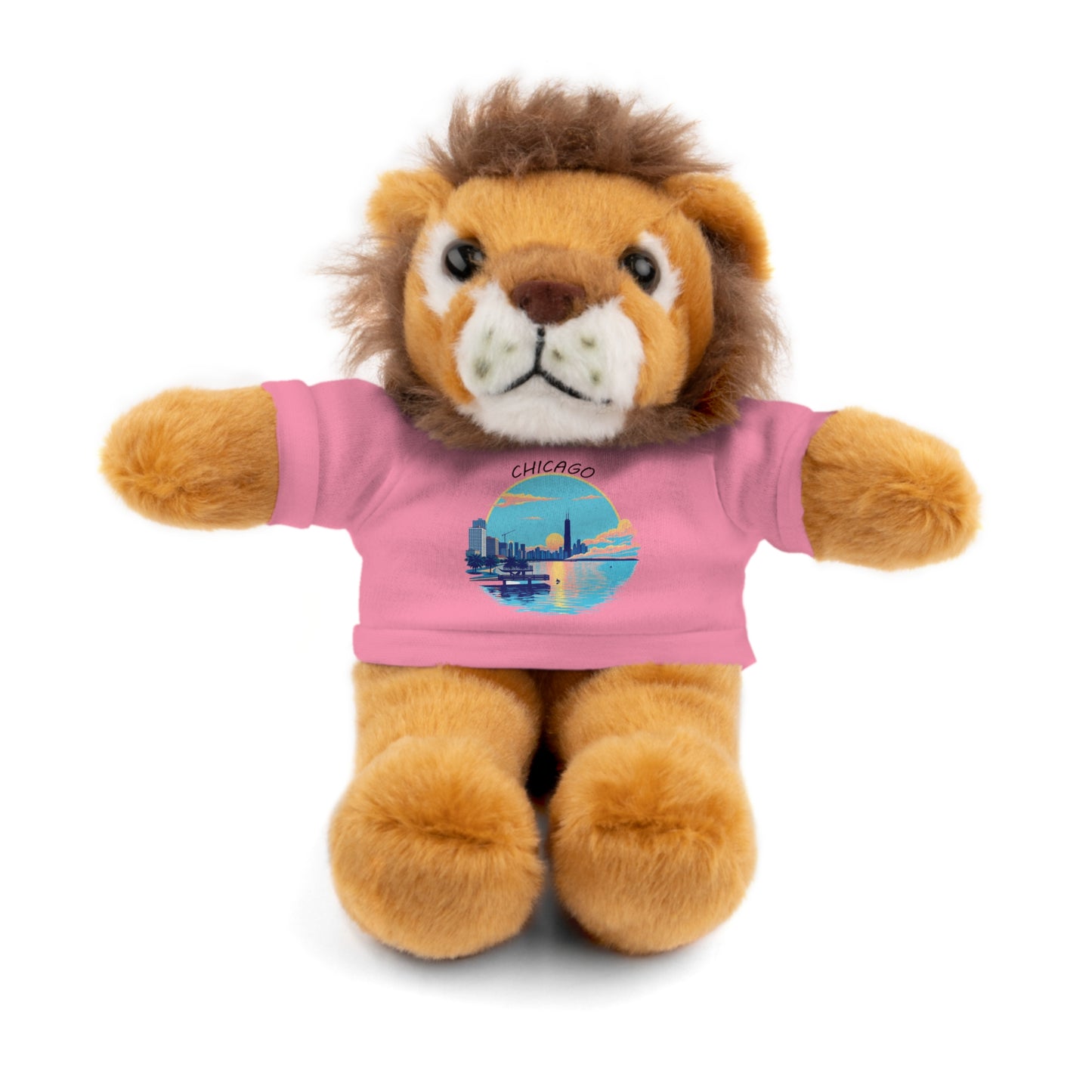 Retro Chicago Sunset Stuffed Animals with Tee