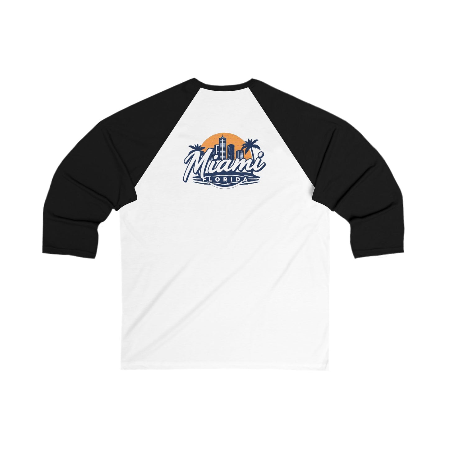 Retro Miami Men's 3/4 Sleeve Baseball Tee