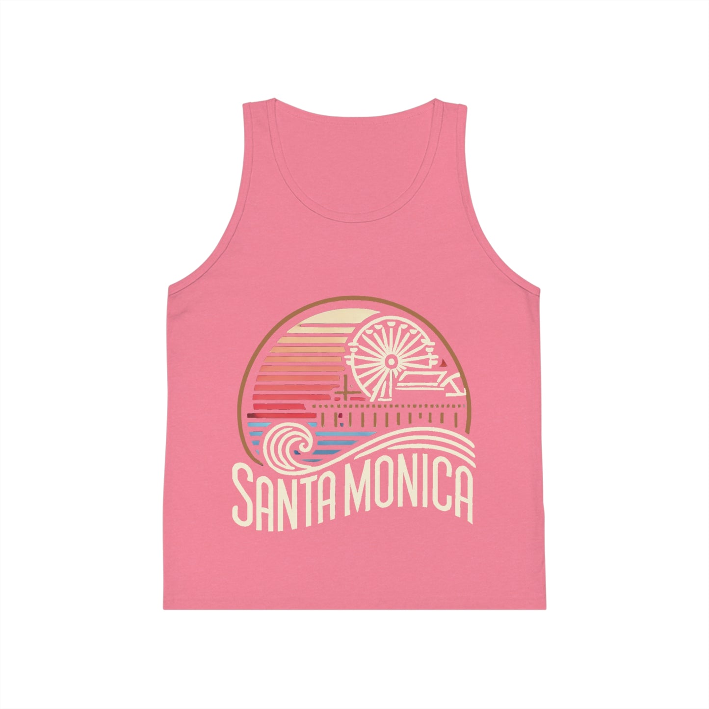 Vibrant Santa Monica Unisex Kids Jersey Tank Top