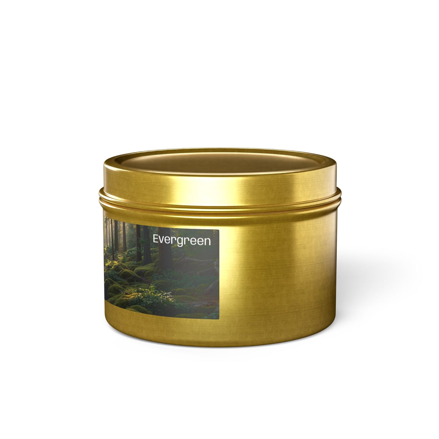 Evergreen Scented Rustic Tin Candle