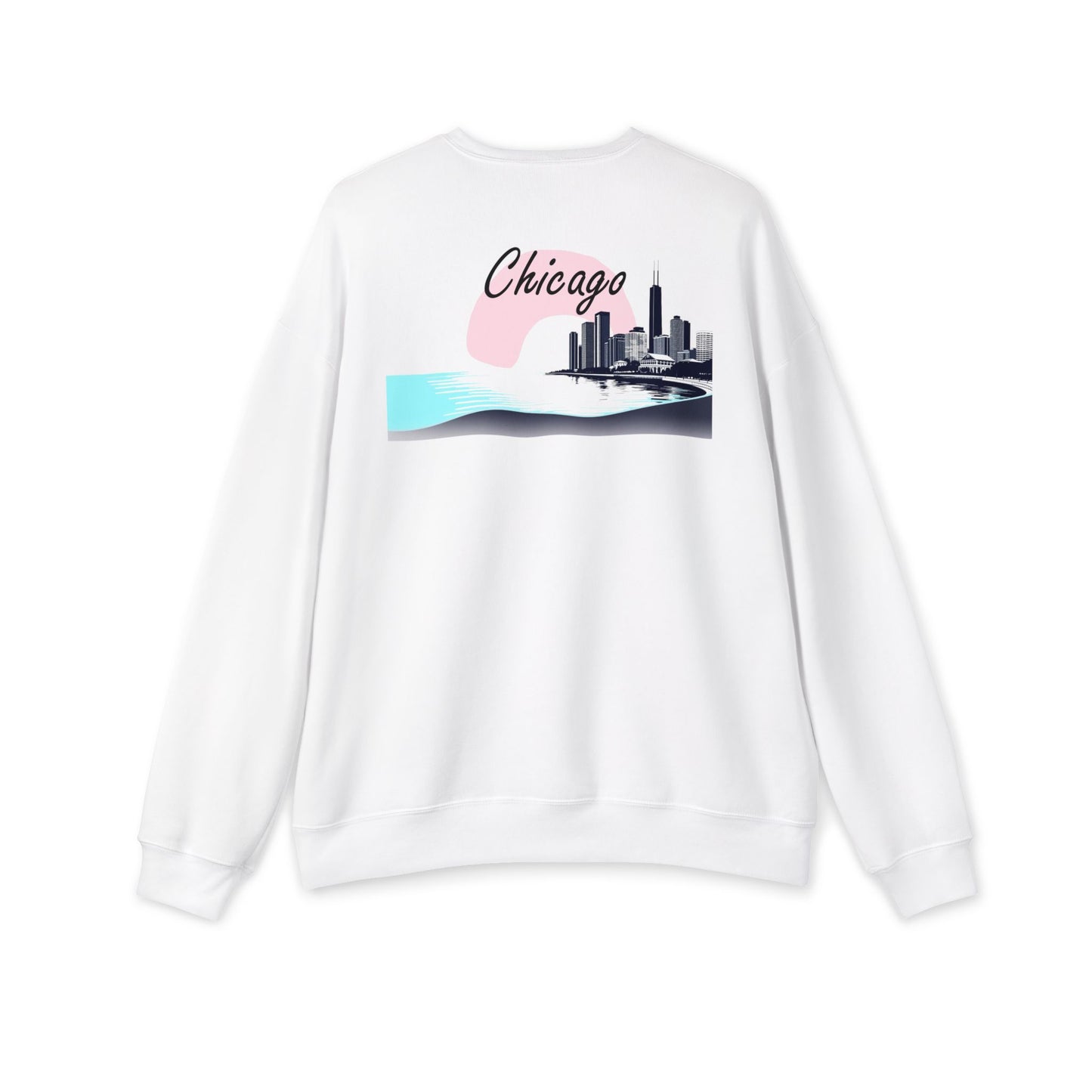 Elegant Chicago Skyline Unisex Drop Shoulder Sweatshirt