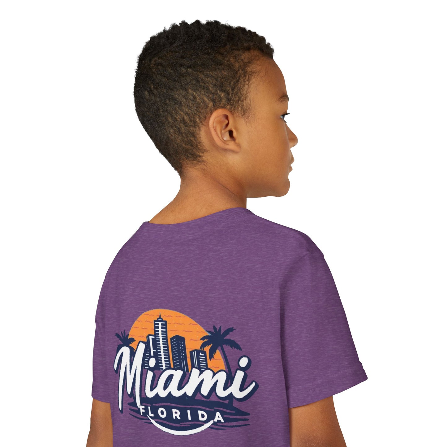 Retro Miami Unisex Youth Short Sleeve Tee