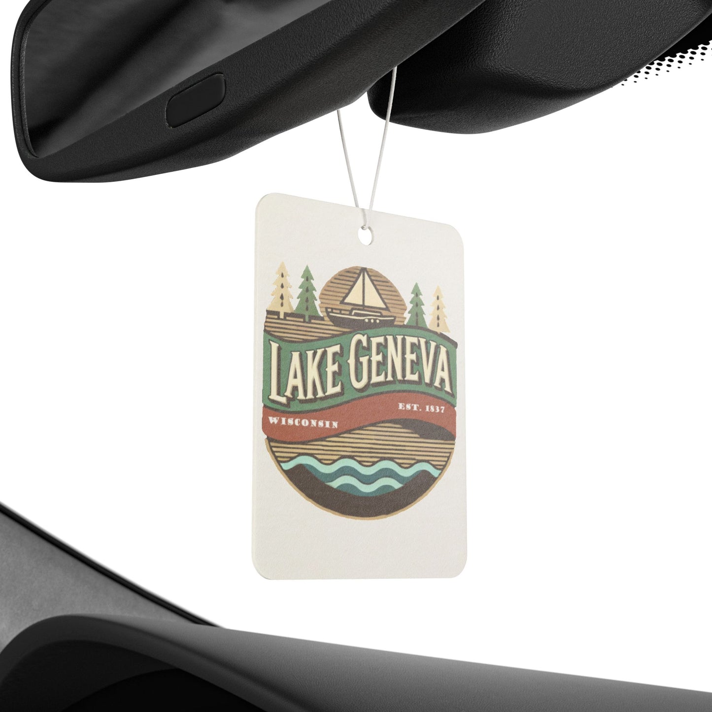 Retro Lake Geneva Car Air Freshener