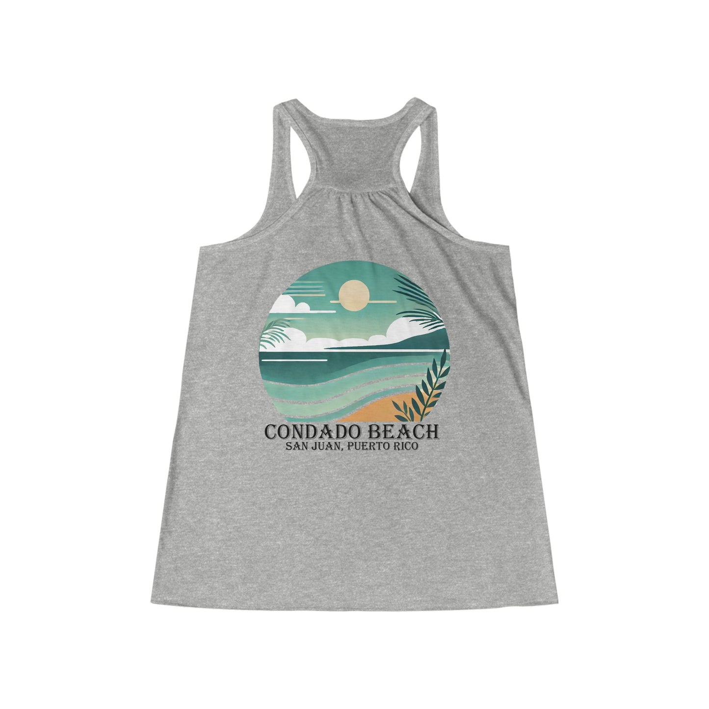 Coastal Vibes Condado Beach Women's Flowy Racerback Tank