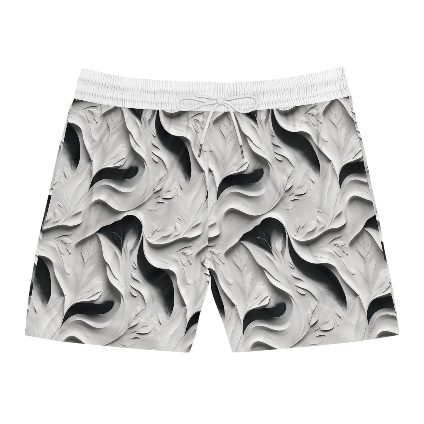 Organic Monochrome Design Men's Mid-Length Swim Shorts