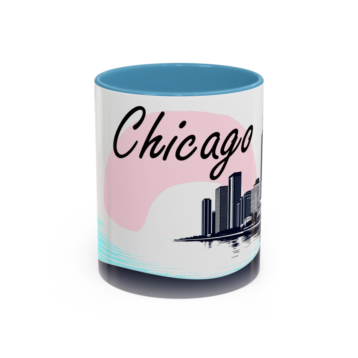 Elegant Chicago Skyline Accent Coffee Mug