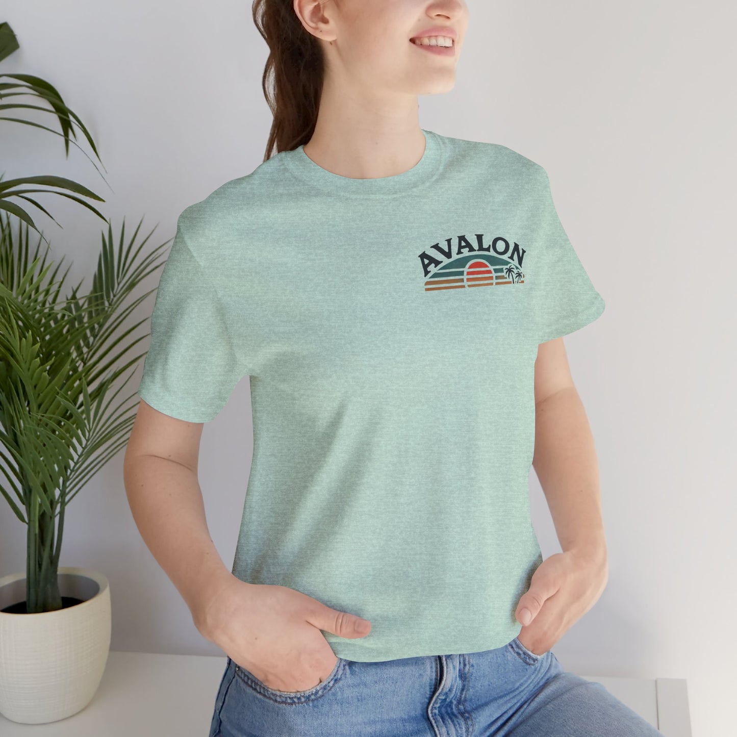 Retro Avalon Sunset Unisex Jersey Tee