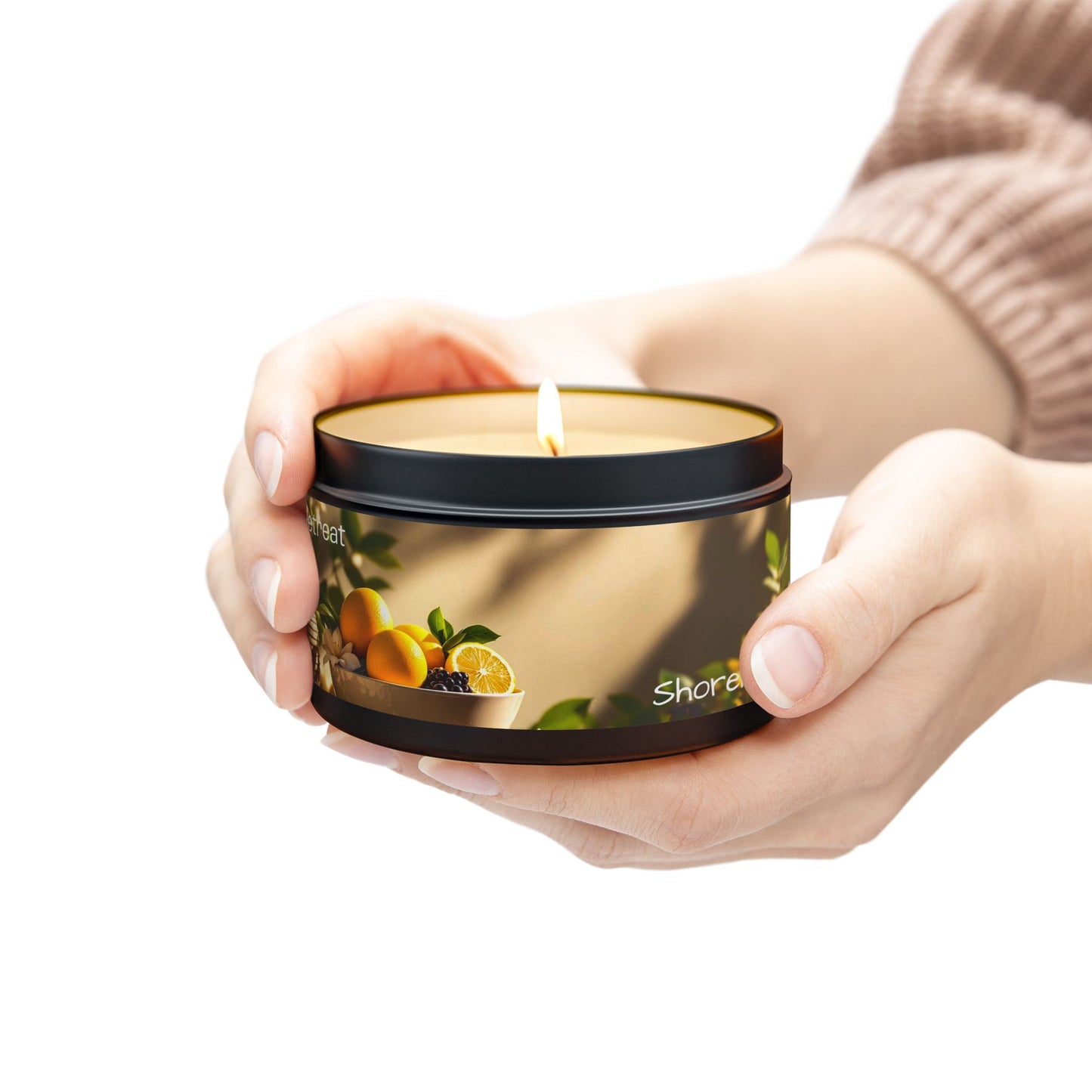 Spa Retreat Scented Rustic Tin Candle