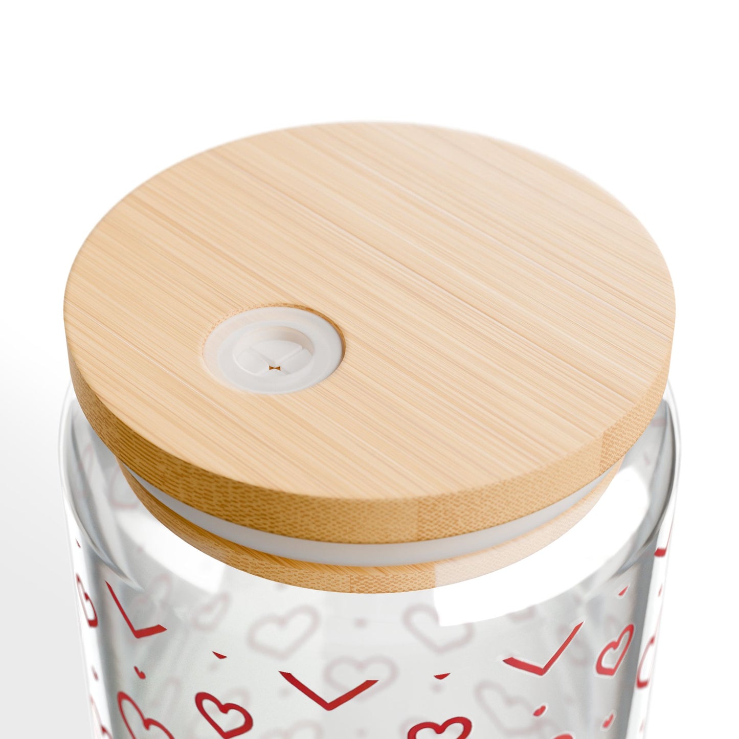 Red Hearts Sipper Glass
