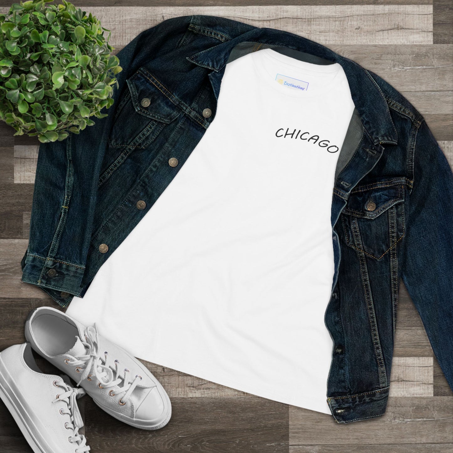Retro Chicago Sunset Women's Cotton Tee