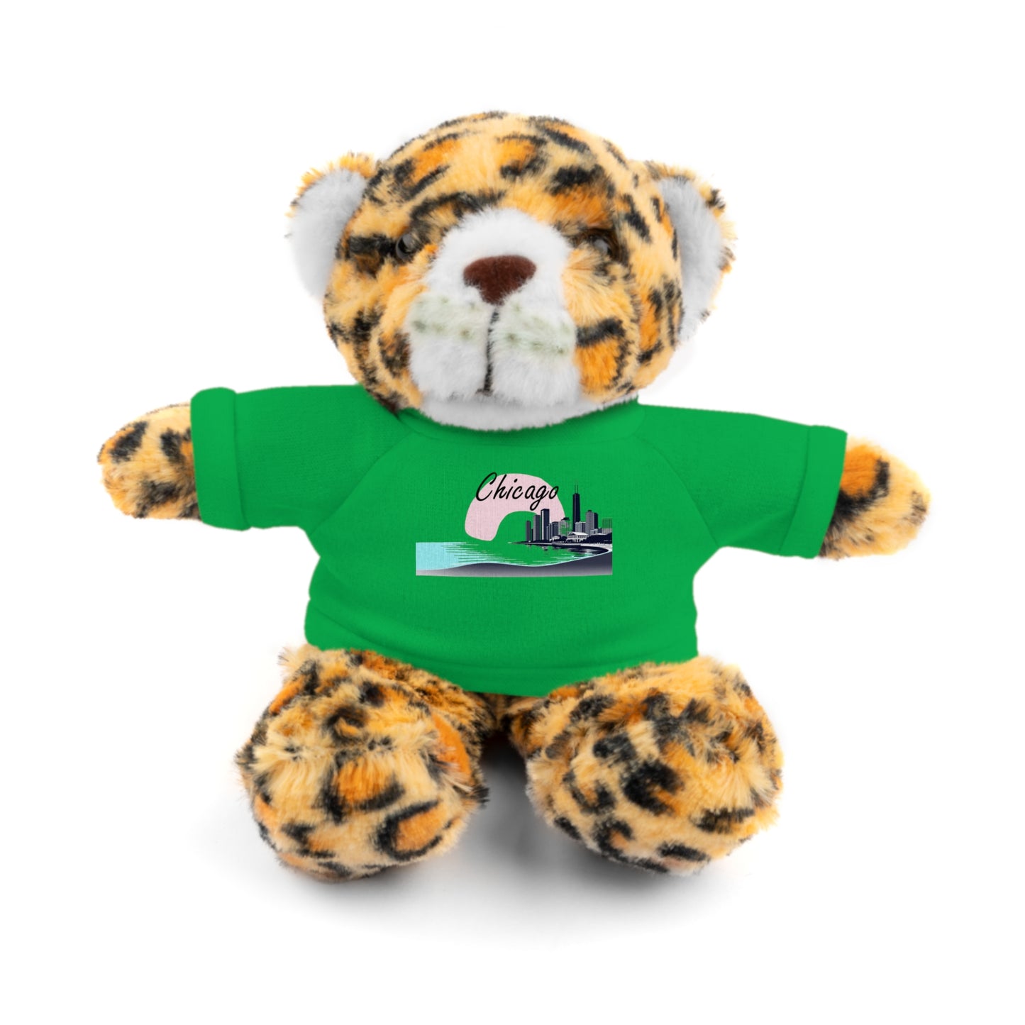 Elegant Chicago Skyline Stuffed Animals with Tee