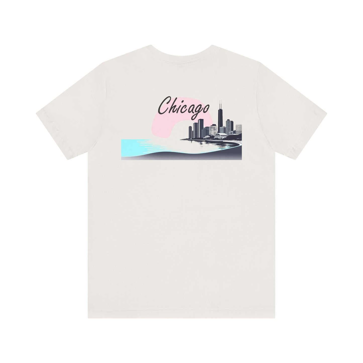 Elegant Chicago Skyline Unisex Jersey Short Sleeve Tee