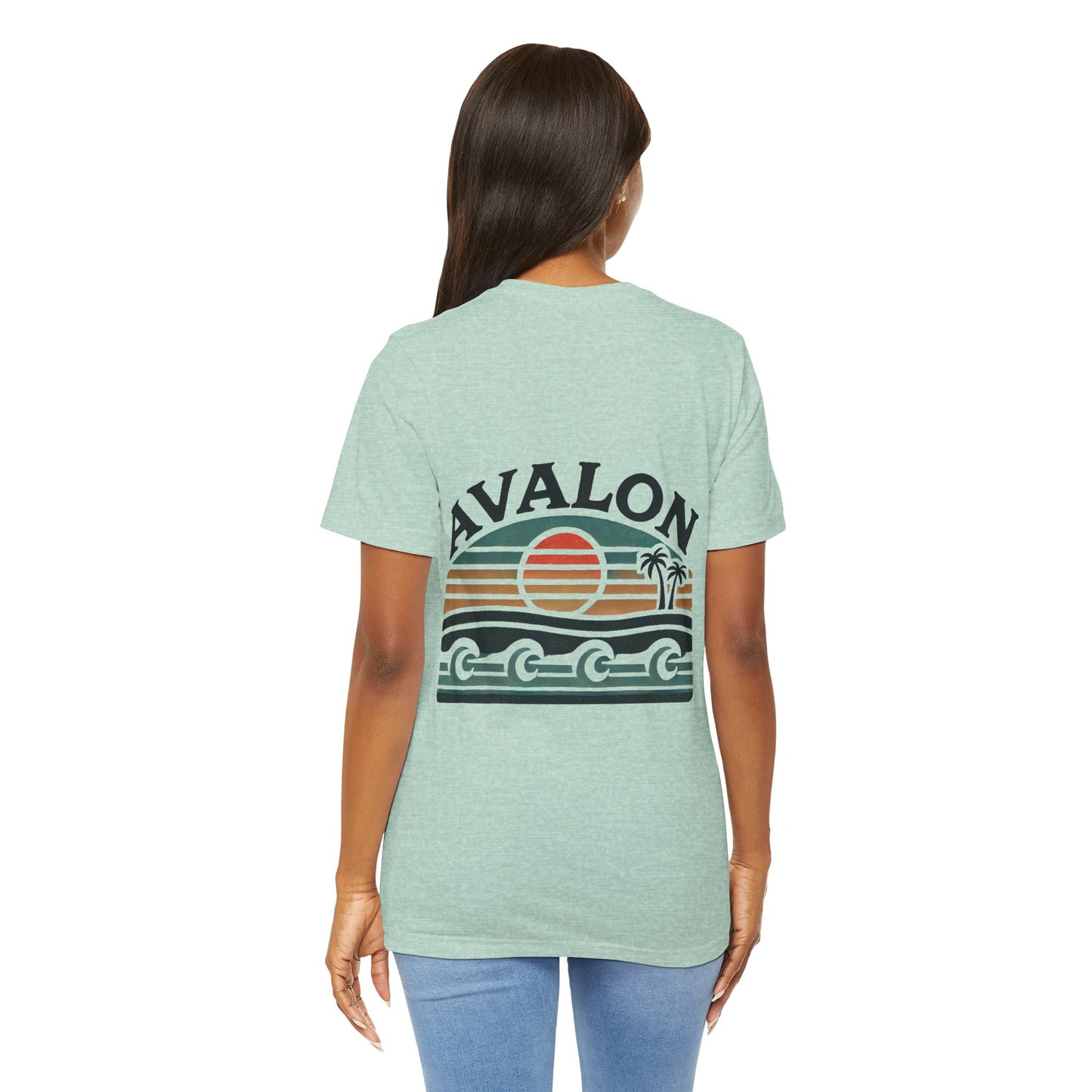 Retro Avalon Sunset Unisex Jersey Tee