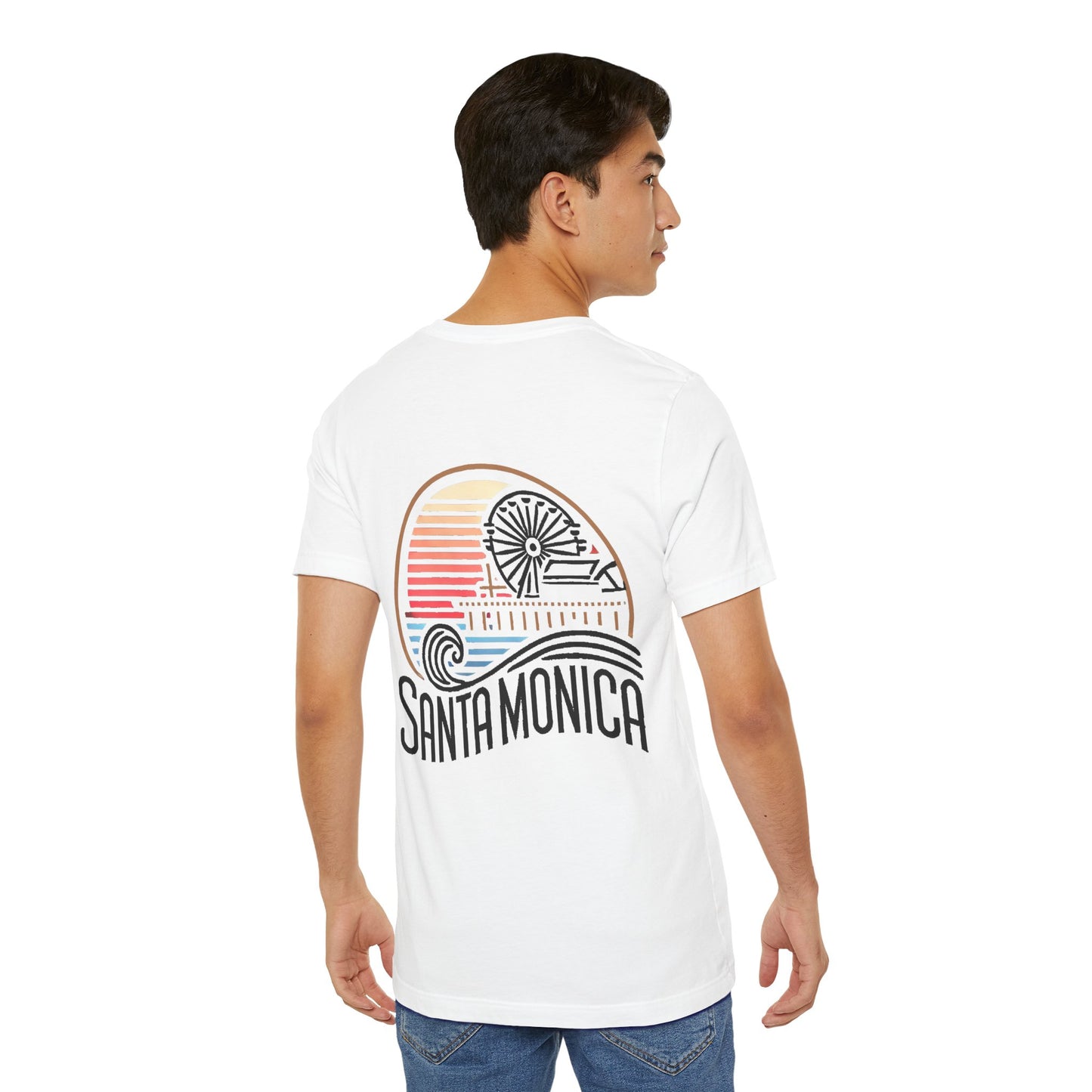 Vibrant Santa Monica Unisex Jersey Short Sleeve Tee