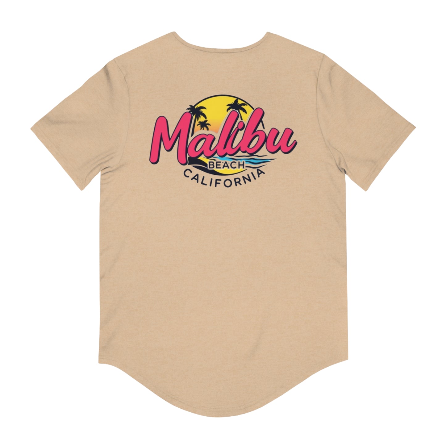Retro Malibu Men's Jersey Curved Hem Tee