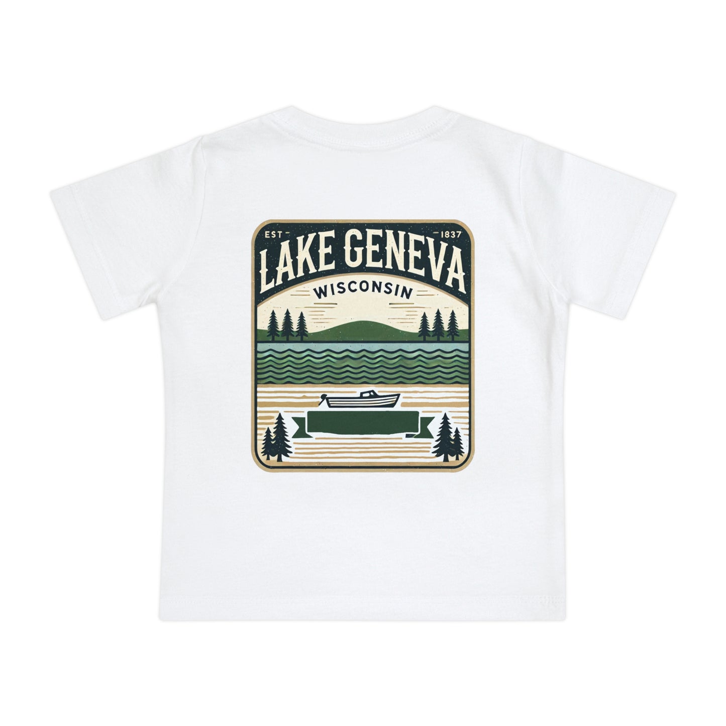 Vintage Lake Geneva Unisex Baby Short Sleeve T-Shirt