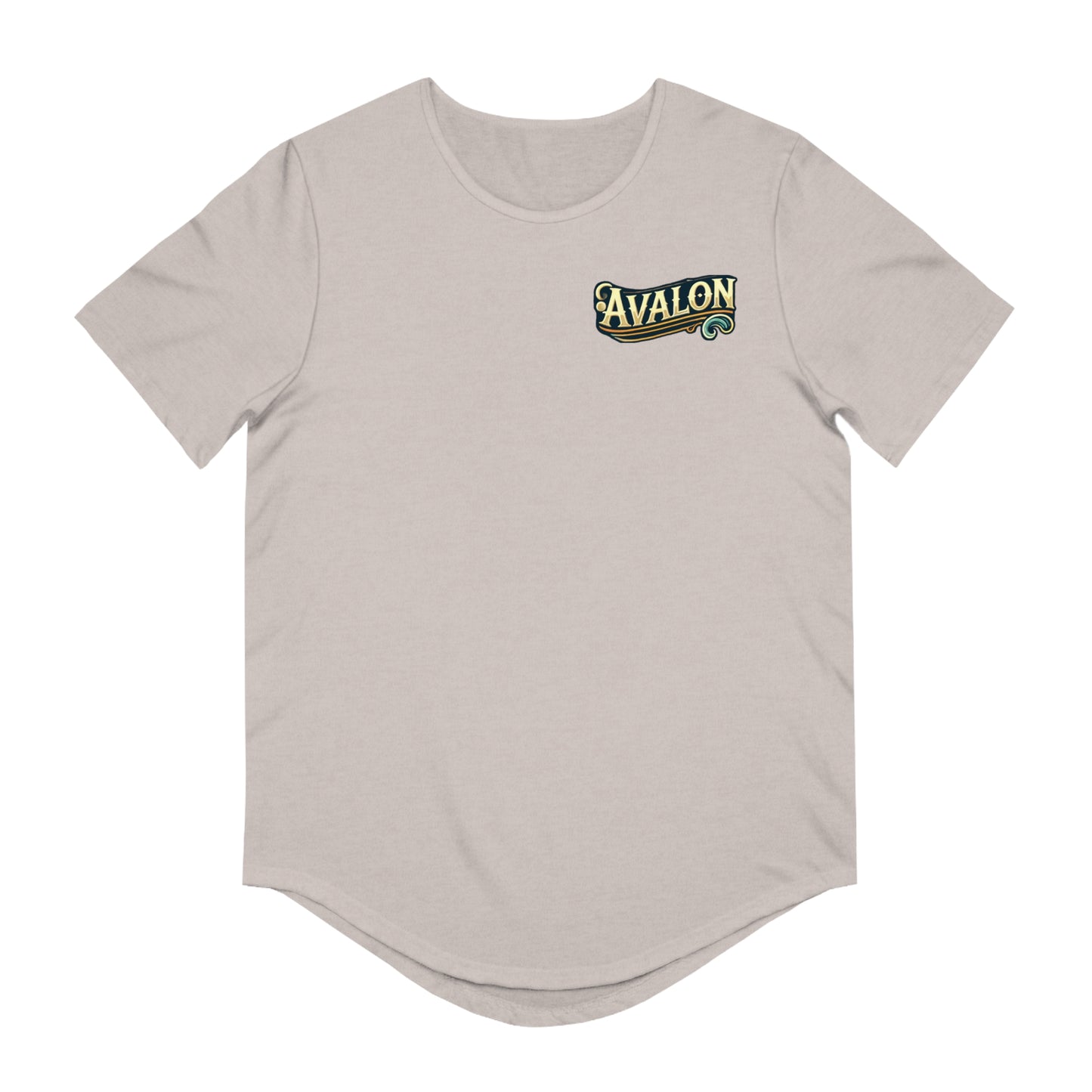 Elegant Avalon Men's Jersey Curved Hem Tee