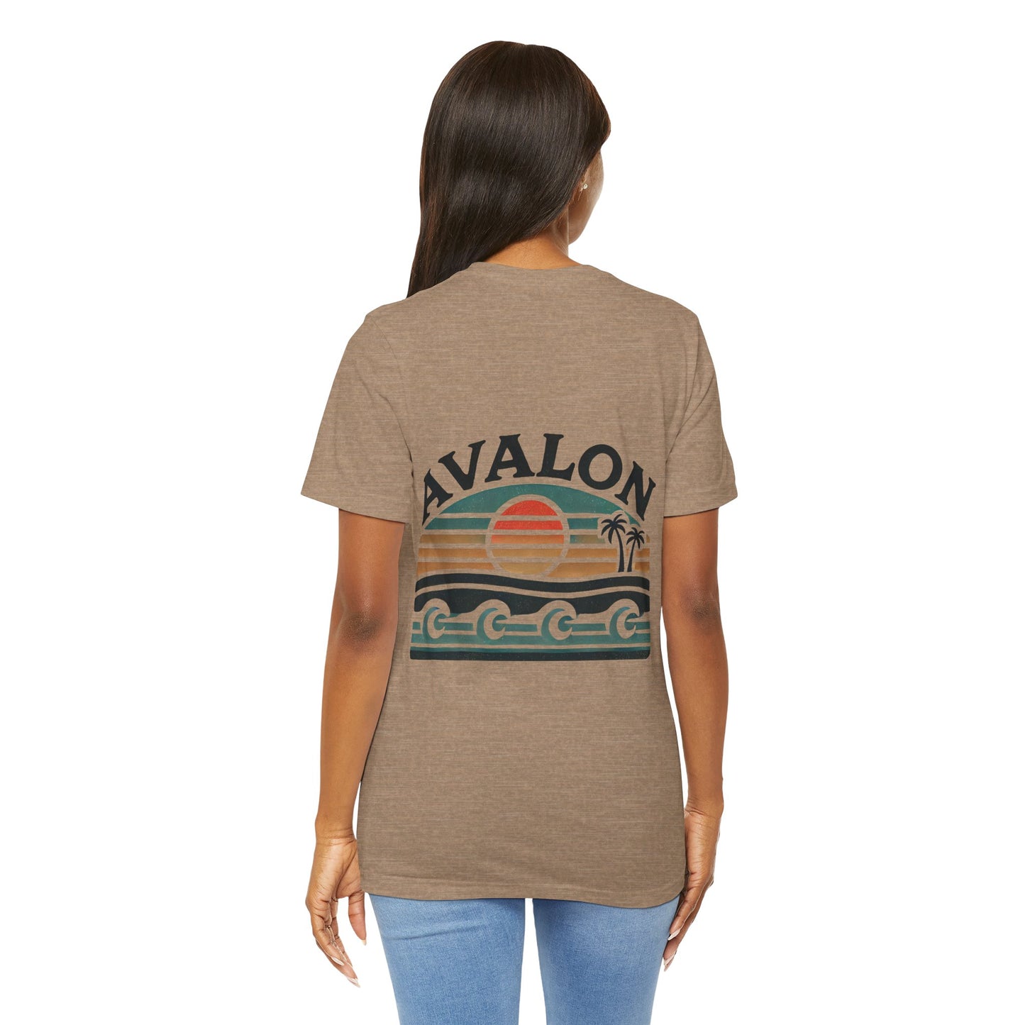 Retro Avalon Sunset Unisex Jersey Tee