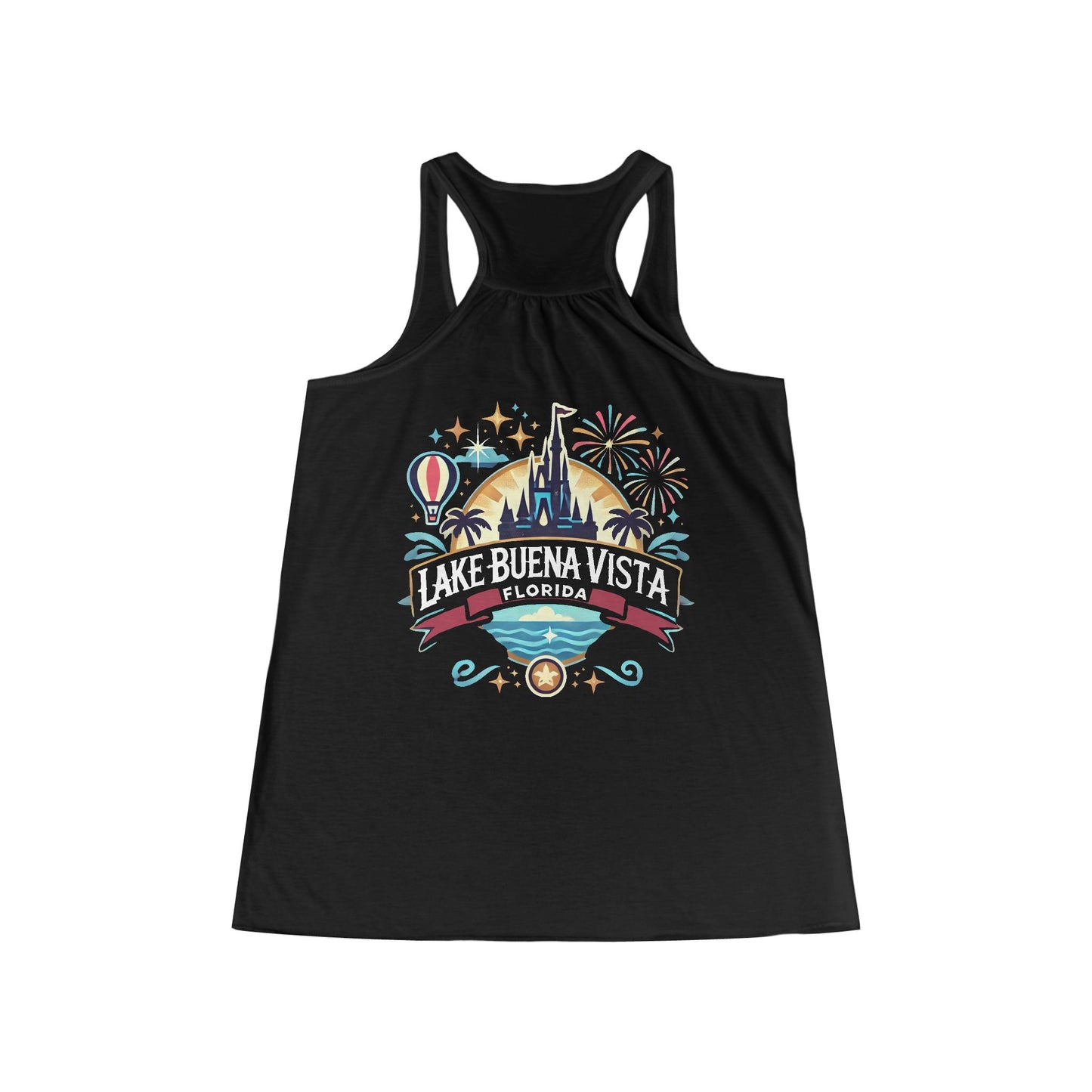 Adventurous Lake Buena Vista Women's Flowy Racerback Tank