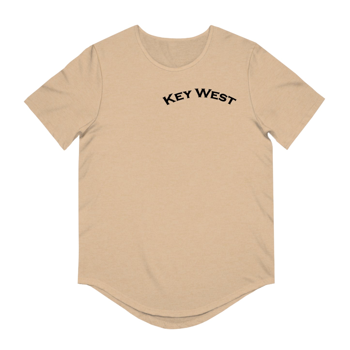 Vibrant Key West Men's Jersey Curved Hem Tee