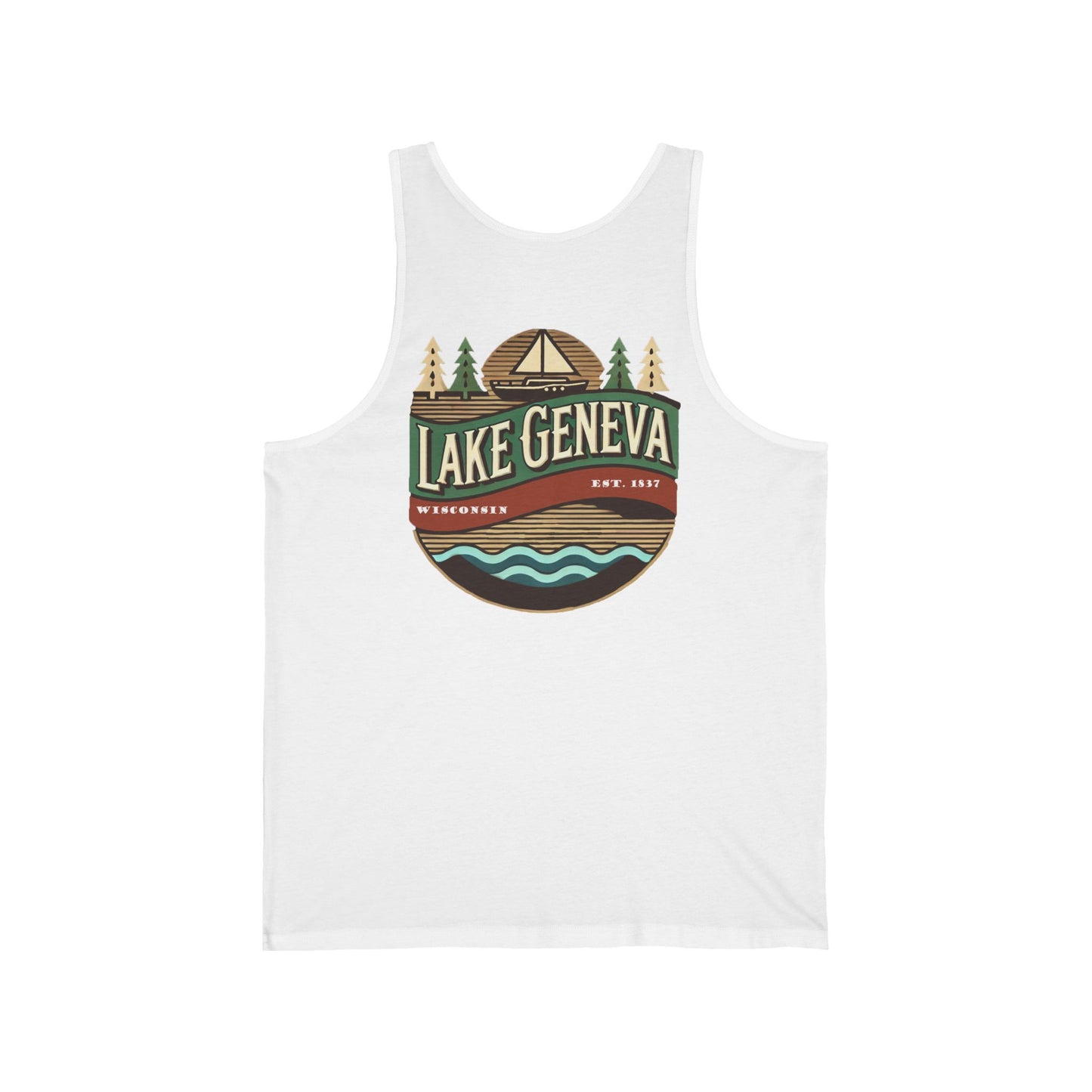 Retro Lake Geneva Unisex Jersey Tank