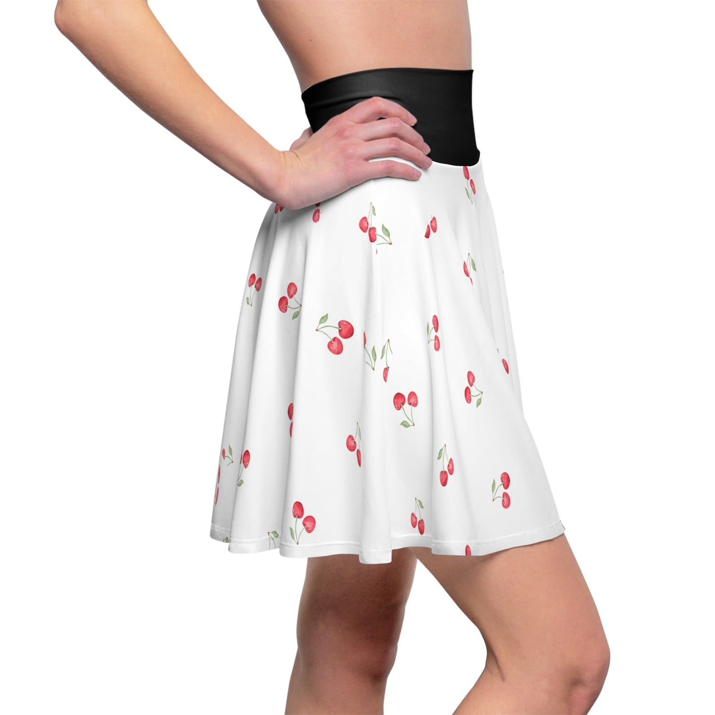 Cherry Print Women's Skater Skirt