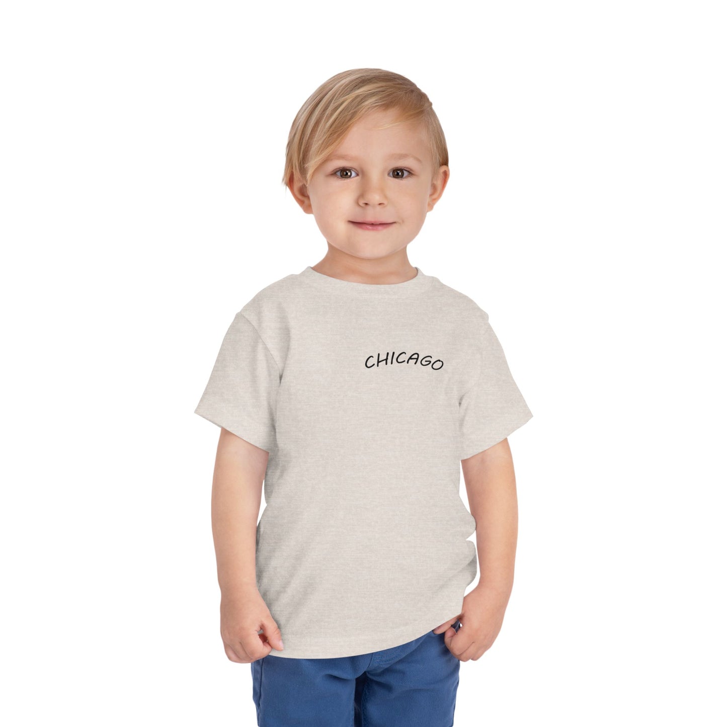 Retro Chicago Sunset Unisex Toddler Short Sleeve Tee