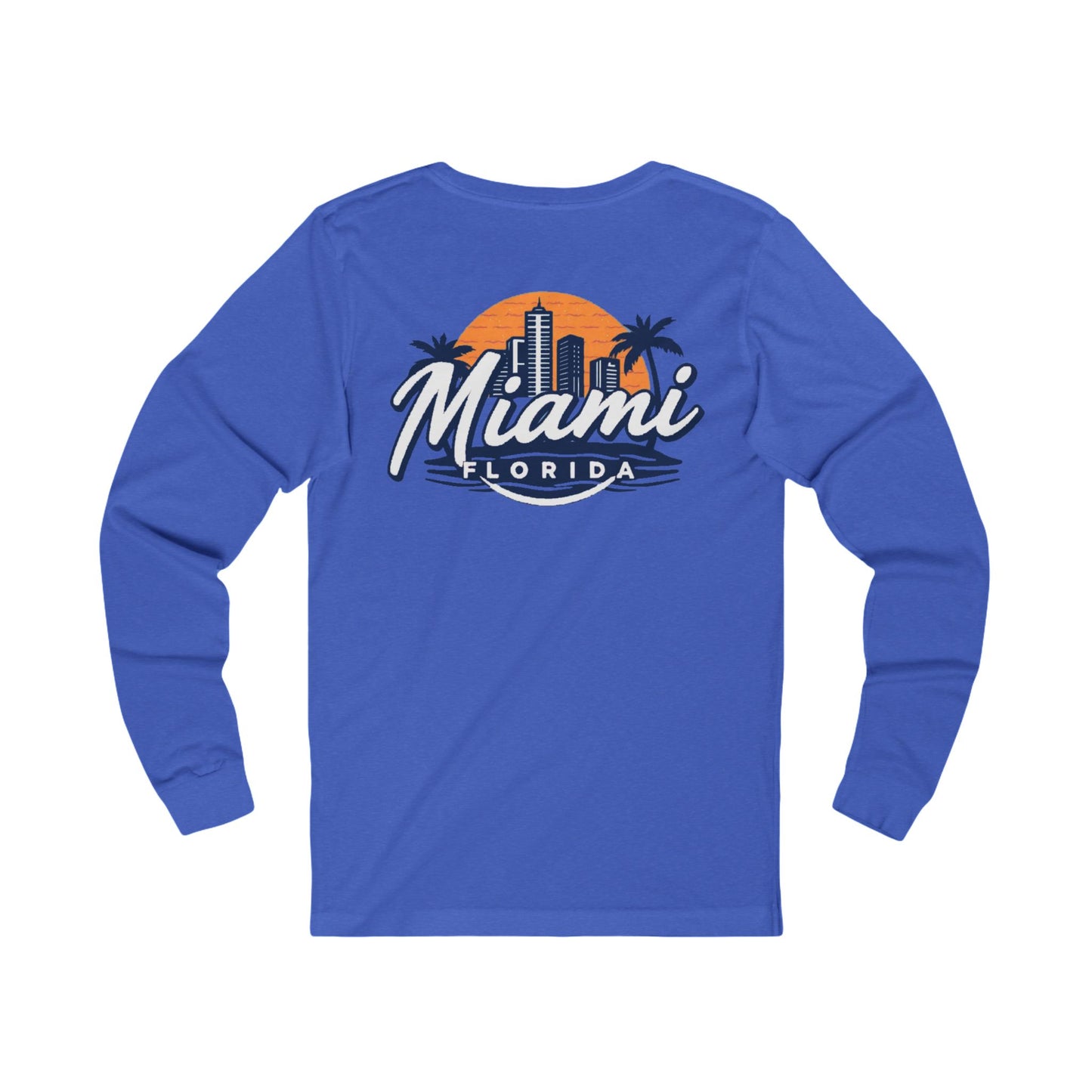 Retro Miami Unisex Jersey Long Sleeve Tee
