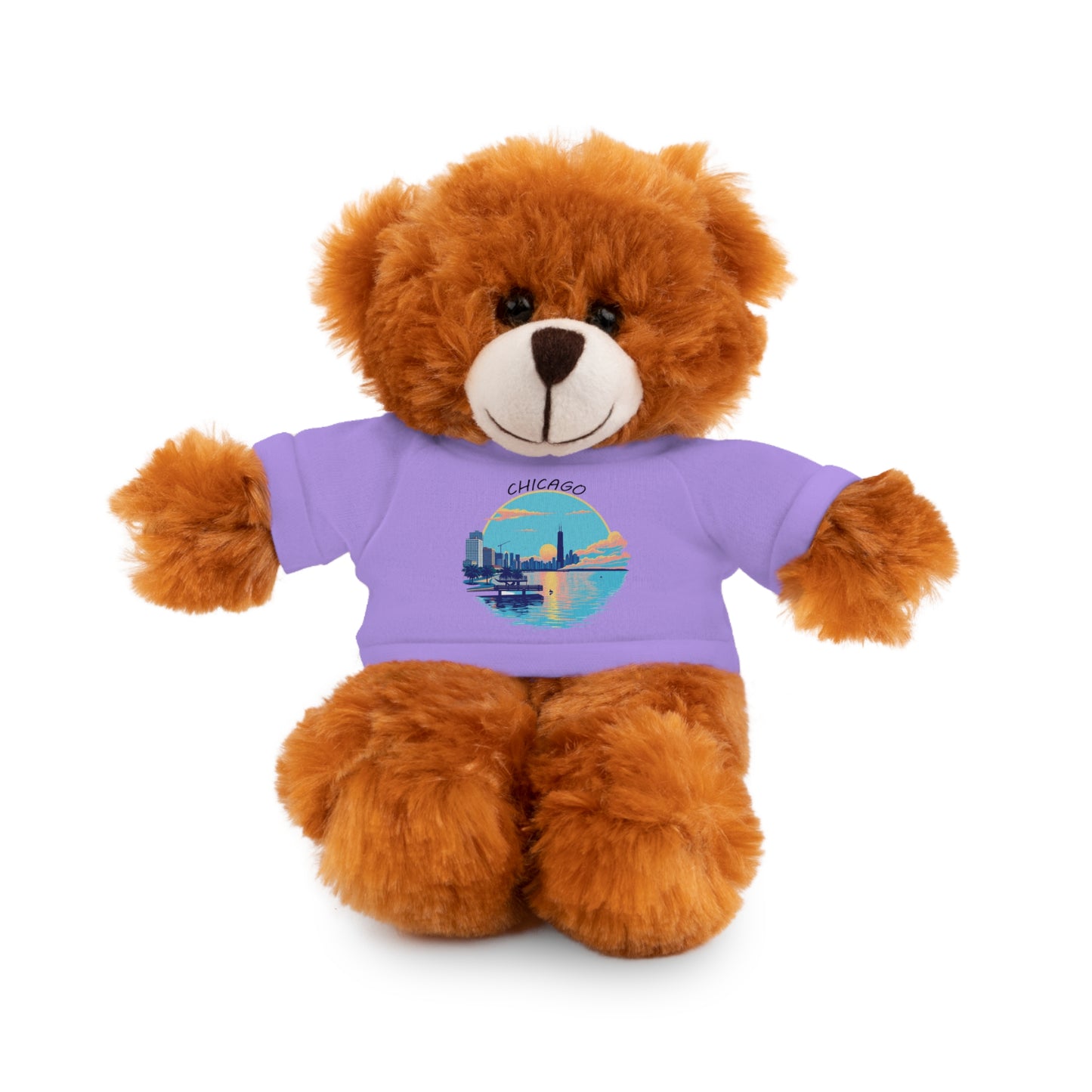 Retro Chicago Sunset Stuffed Animals with Tee