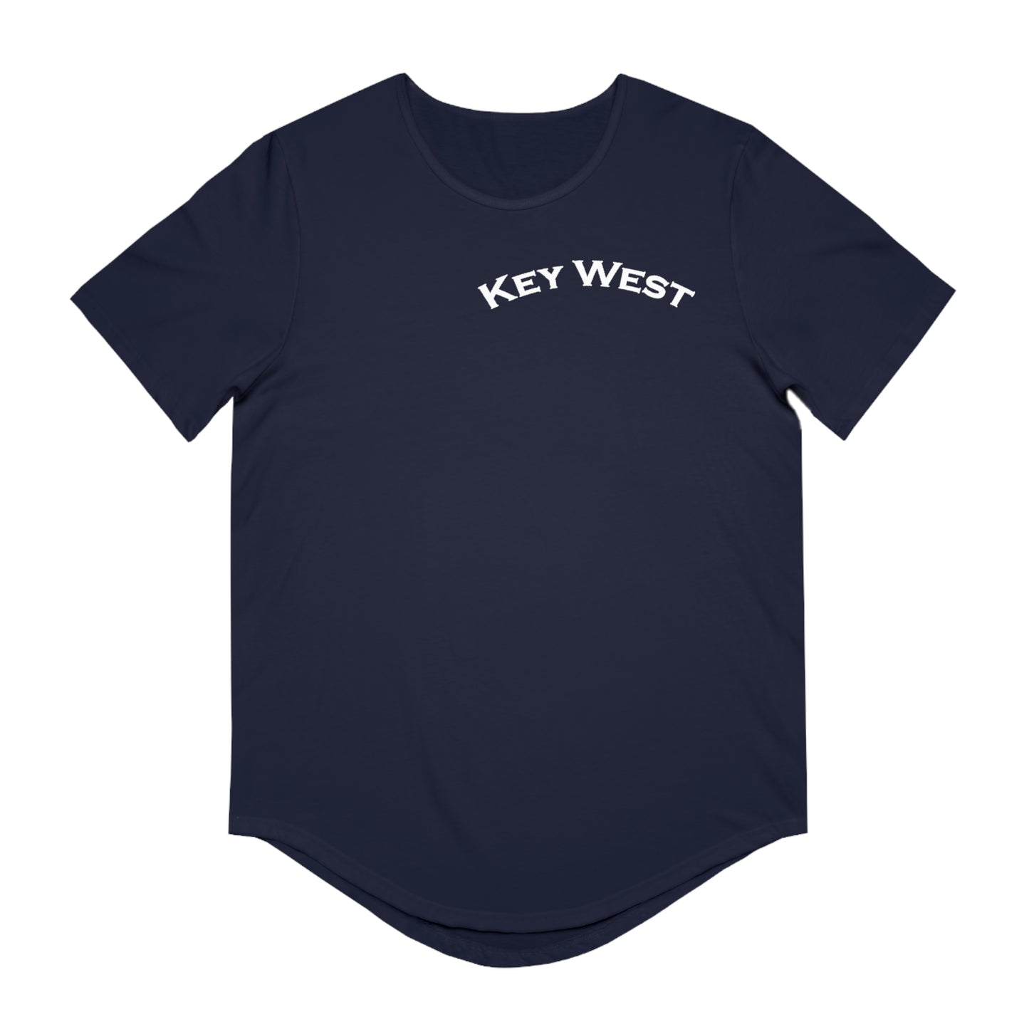 Vibrant Key West Men's Jersey Curved Hem Tee