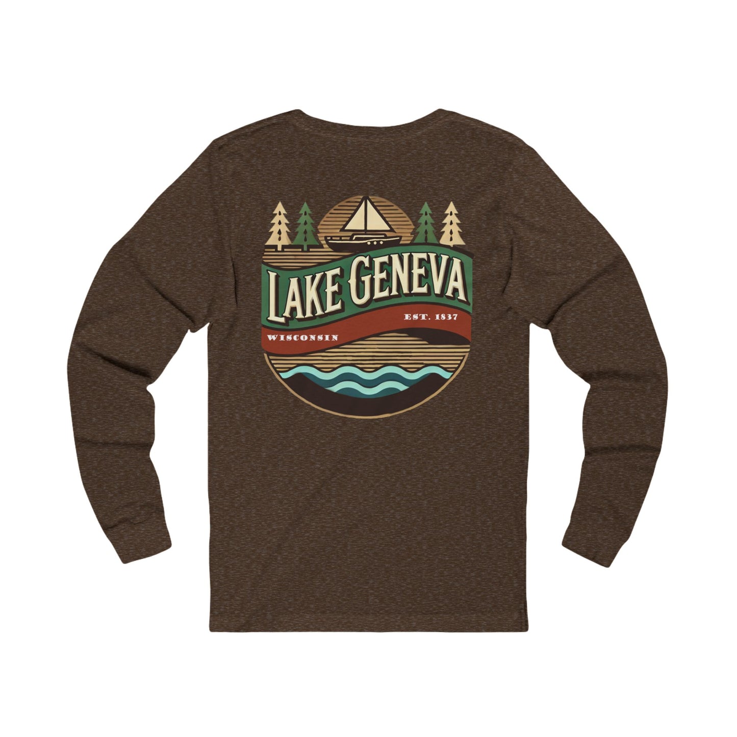 Retro Lake Geneva Unisex Jersey Long Sleeve Tee