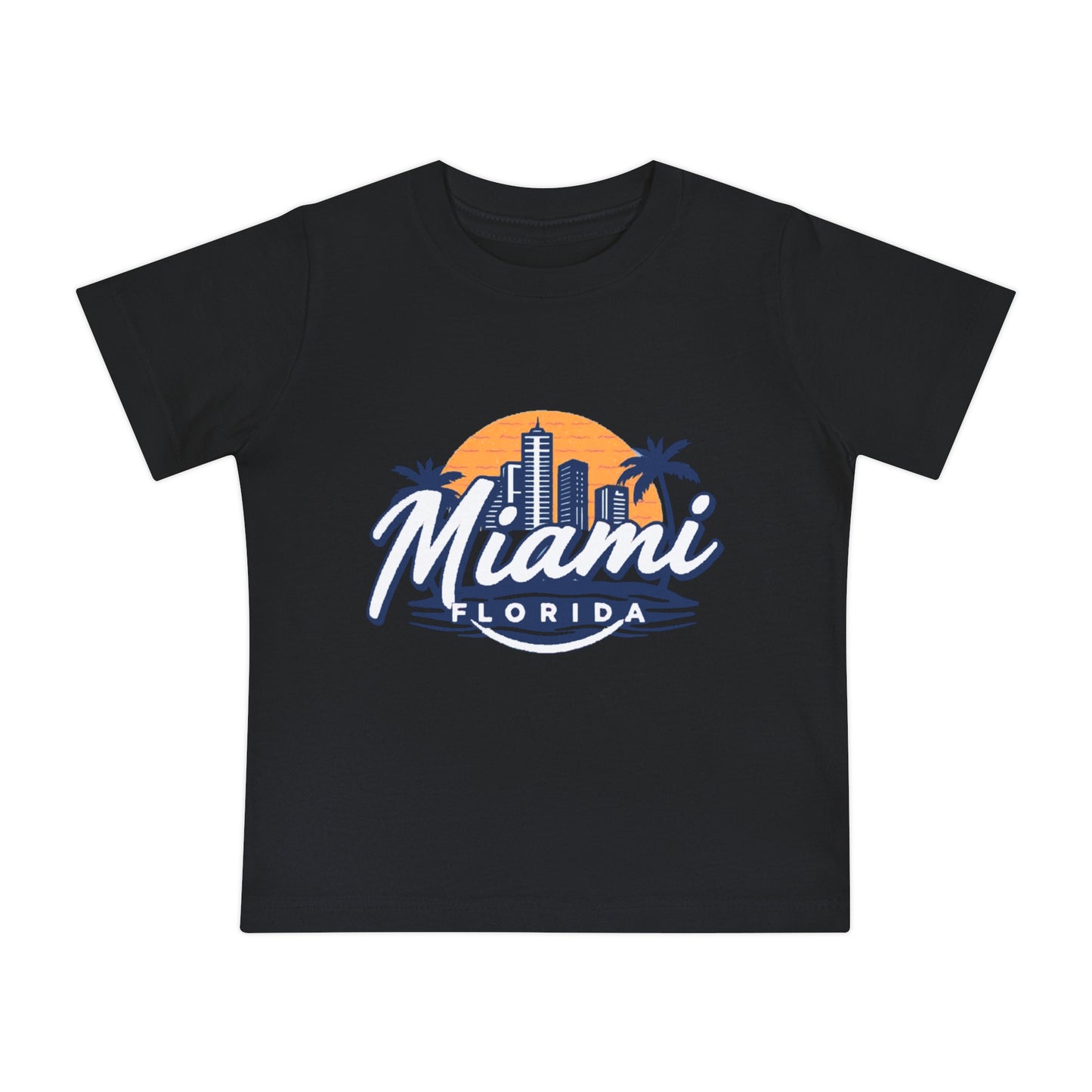 Retro Miami Unisex Baby Short Sleeve T-Shirt