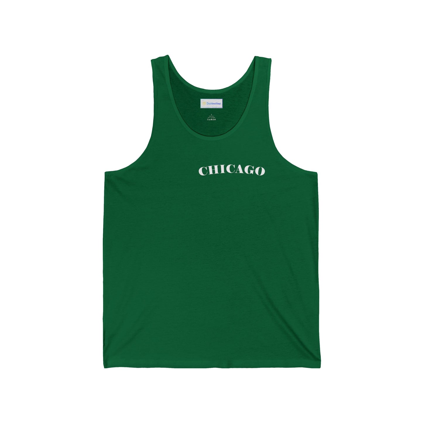Mystery Noir Chicago Skyline Sunset Unisex Jersey Tank