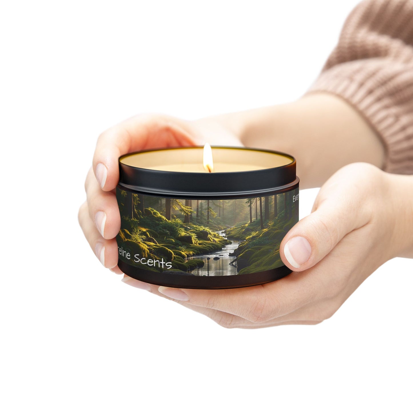 Evergreen Scented Rustic Tin Candle