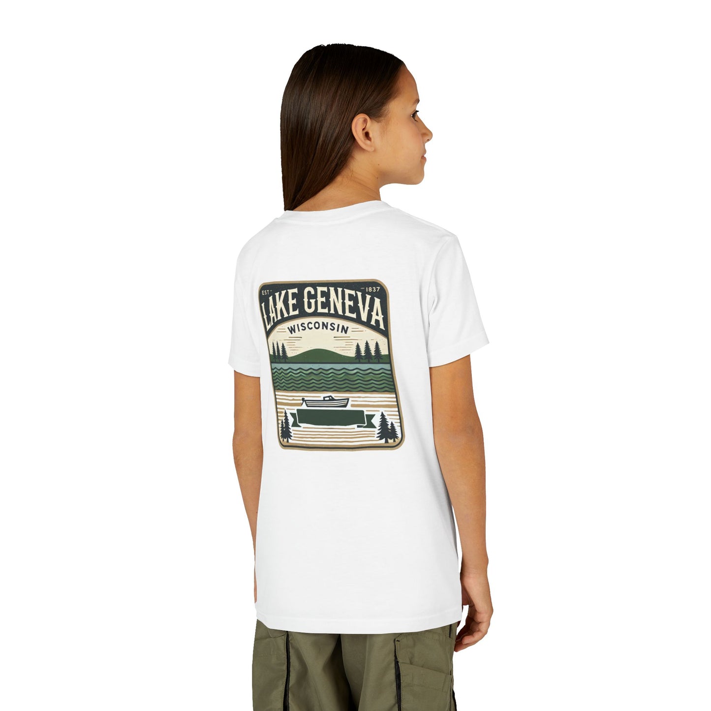 Vintage Lake Geneva Unisex Youth Short Sleeve Tee