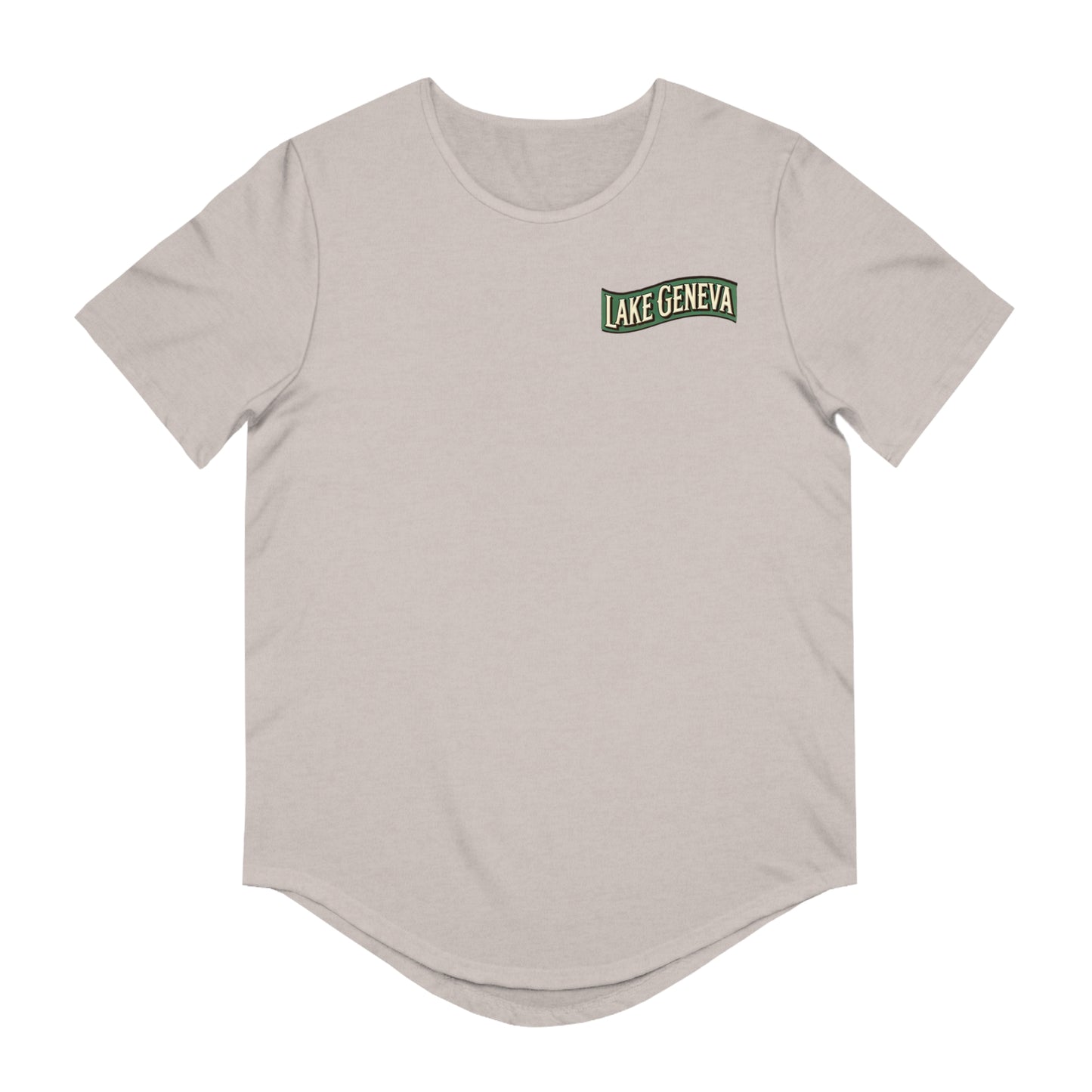 Retro Lake Geneva Men's Jersey Curved Hem Tee
