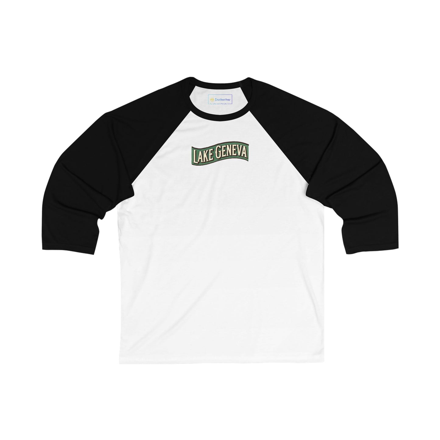 Retro Lake Geneva Men's 3/4 Sleeve Baseball Tee