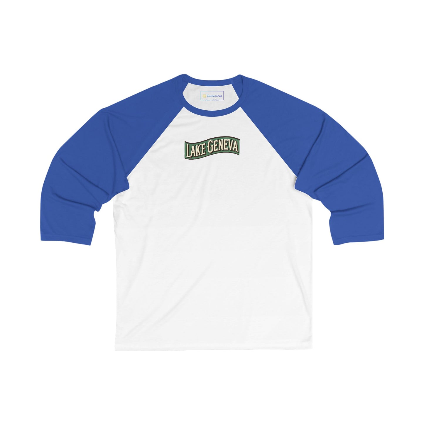 Retro Lake Geneva Men's 3/4 Sleeve Baseball Tee